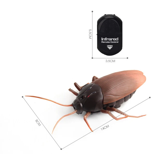 Высокая Имитация животных Таракан Паук муравей Инфракрасный Радиоуправляемый пульт дистанционного управления забавные шалости реалистичные насекомые змея дети взрослые шутки игрушки - Цвет: Cockroach