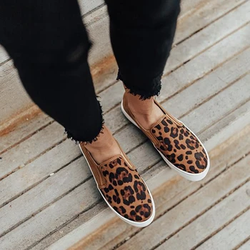 

Women Flat Shoes 2020 New Female Leopard Snake Print Loafers Soft Bottom One Pedal Lazy Shoes Women Slip On Flats Nonslip Shoes