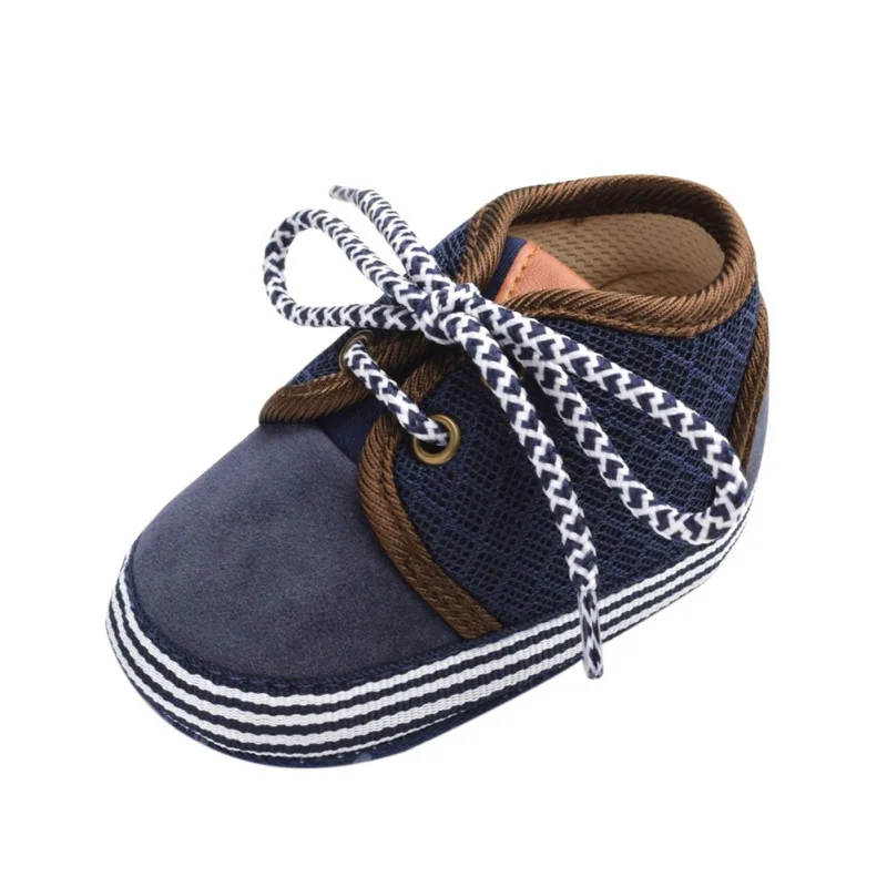 Для маленьких мальчиков обувь первые ходоки осень холст из хлопка для новорожденных детская обувь Мягкая Повседневная обувь для маленьких