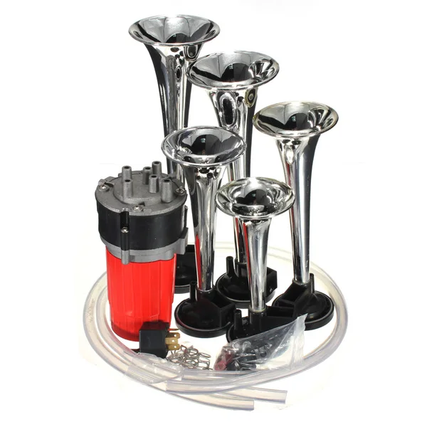 5x Trumpet Musical Dixie Dukes Of Hazzard Electronic Chrome Air Horn Compose Car Truck Boat 12V