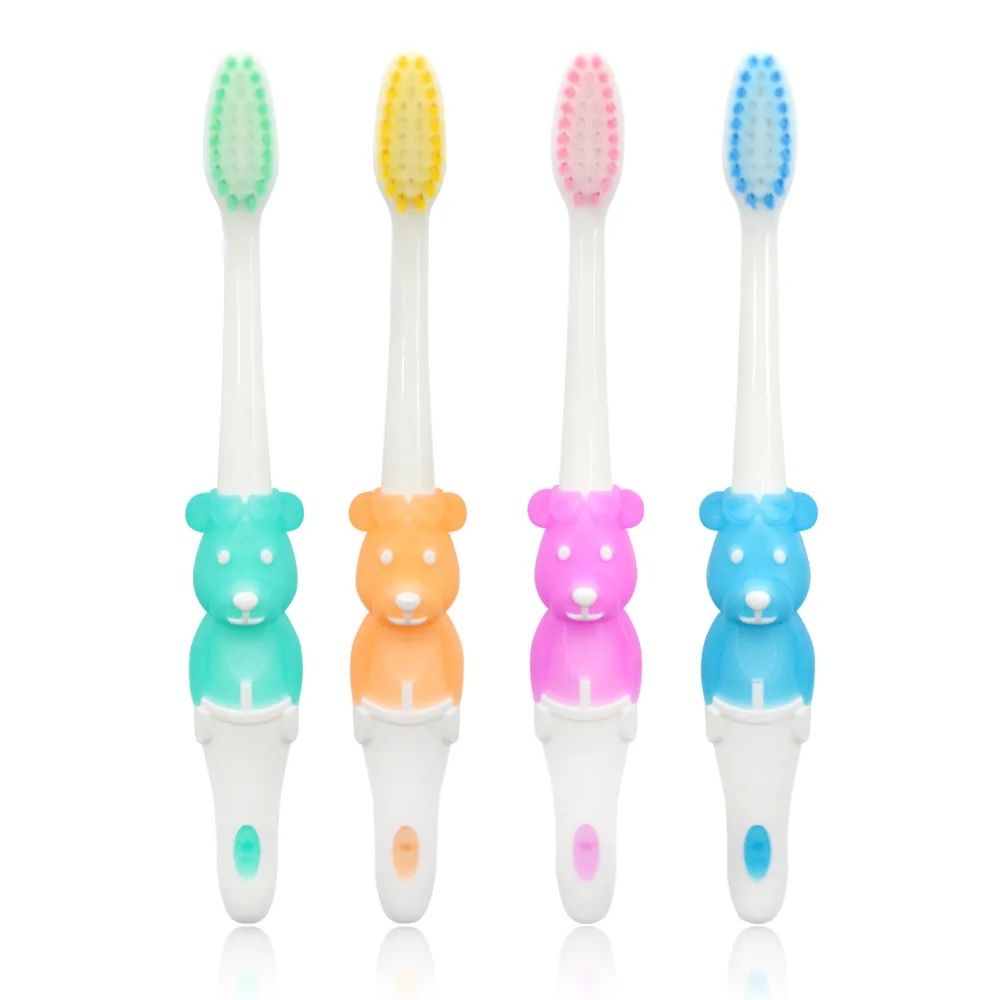 4PCS Soft Cute Cartoon Bear Children Toothbrush Baby Children Kids Teeth Tooth brushes Dental