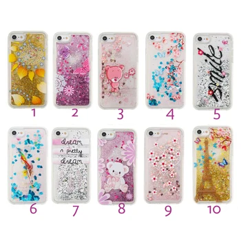 

30pcs/lot For Galaxy J3 J5 J7 2017 Dynamic Liquid Glitter Cartoon Bear Feather Quicksand Case For iPhone X 8 8 Plus 6S 5S 4S