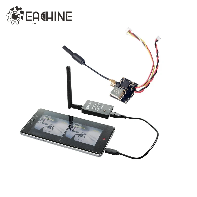 

Eachine ATX03 ROTG01 Mini 5.8G 72CH Switchable FPV AV VTX RX Combo For Android Smartphone Tablet for RC Racing Drone Quadcopter