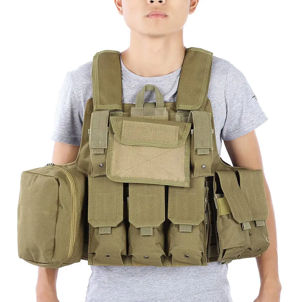 Охотничий Тактический Жилет с множеством карманов военный Molle Plate Carrier для мужчин страйкбол охота черный камуфляж жилет