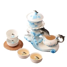 Керамические чайные сервизы Дельфин чайные наборы полуавтоматические чайные наборы подарочные коробки высококачественные подарки