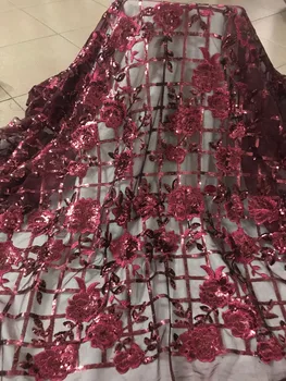 

5 Yds African Lace Fabric david-6651 beaded Guipure lace fabric super quality popular design french lace fabric