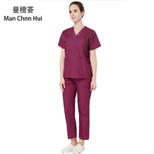 Медицинский костюм униформа для медсестер больничный хирургический халат женский медицинский клинический костюм