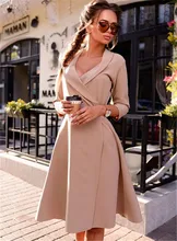Fall Womens Dresses New Arrival 2017 Vintage Casual Dress Autumn Winter Prom Party Midi Dresses Plus Size Women Clothing