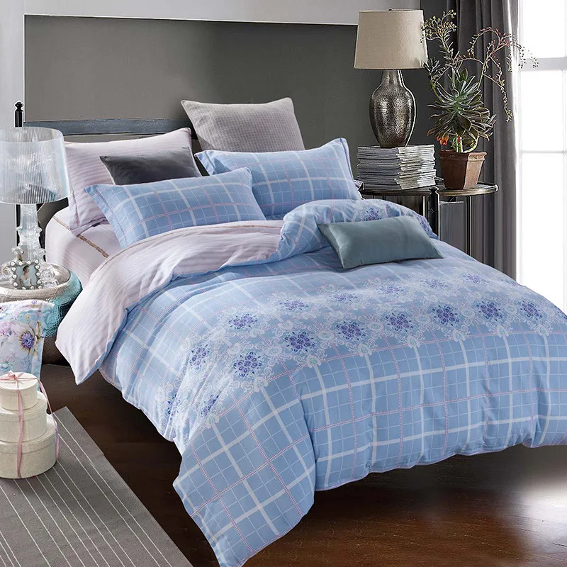 

Free Shipping Modern Style 100% Cotton Duvet Cover Set Bed Sheet Pillow Case King Size Super Soft Bedding Sets XKE009