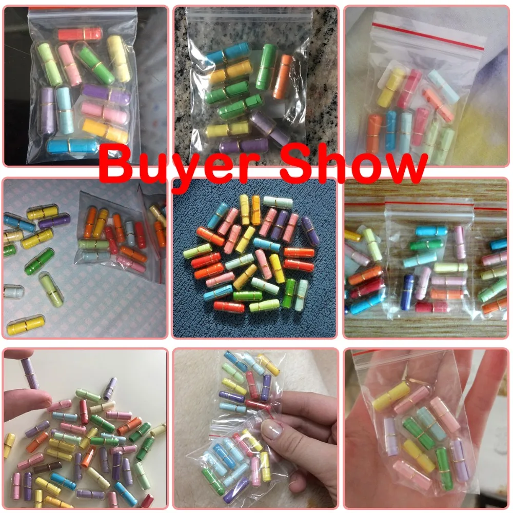 DoreenBeads Creative Love Letter Capsule Mini Gift Box Wish Bottle With Paper Scrip Secret Words For Lovers Plastic Box (6)