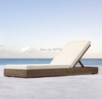 

High end outdoor teak classic sun bed leisure patio garden lounge set furniture