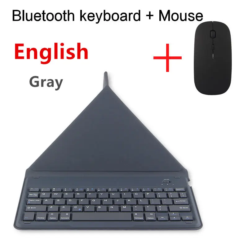 Bluetooth Keyboard For Xiaomi Mi 9 Mi9 SE 8lite Max 7 Mix2 red mi 5s RedMi 7 Note4 5A 4X Pro Mobile phone Wireless keyboard Case - Цвет: gray English