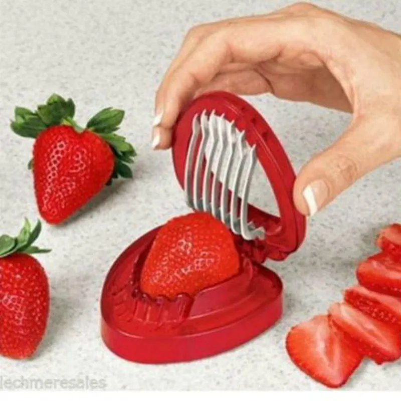 High Quality Strawberries Cutter Fruit Knife Simply Slice Stainless