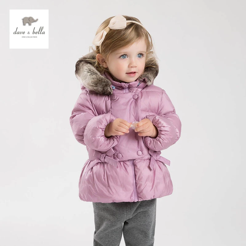 DB4660 davebella baby girls padded clothing hooded padded coat kidslavender down jacket DB4660 davebella baby girls padded clothing hooded padded coat kidslavender down jacket