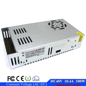 

DC Power Supply 48V 10.4A 500w Led Driver Transformer 110V 220V AC to DC48V Power Adapter for Stepper CNC CCTV Strip light motor