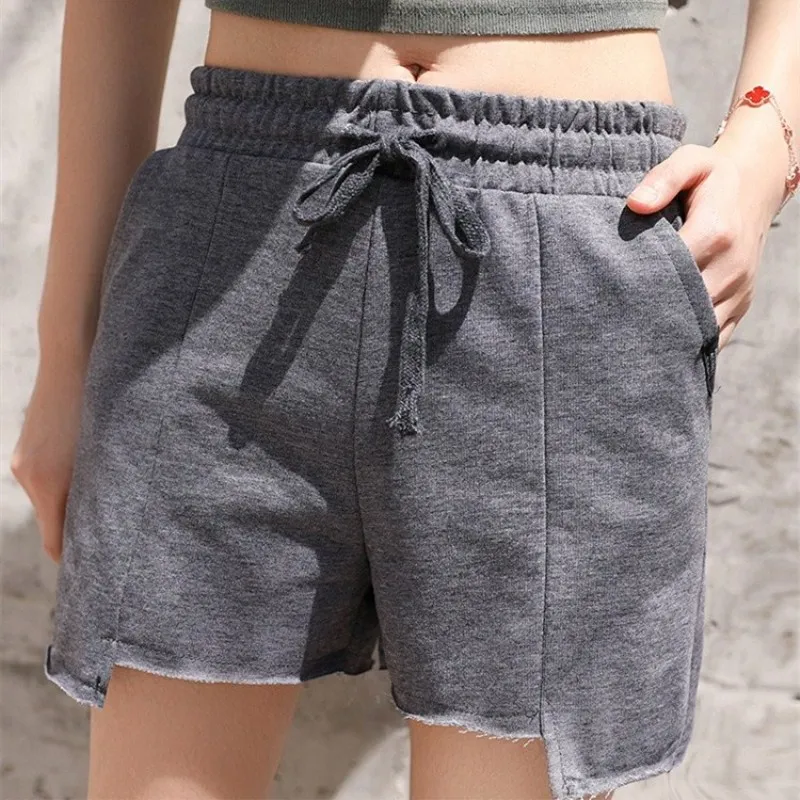 

MISSMEOW Casual shorts women's women shorts summer women Loose Elastic waist high waist shorts
