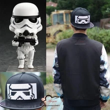 Новая мода унисекс Звездные войны кирпичные блоки Шляпа Черный Белый воин Snapback шляпа, бейсбольная кепка Регулируемая Мужская женская шляпа Хип Хоп шляпа