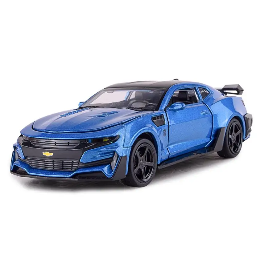 1/32 Литые и игрушечные транспортные средства Форсаж Chevrolet Camaro модель автомобиля коллекция автомобилей игрушки для детей Рождественский подарок - Цвет: Синий