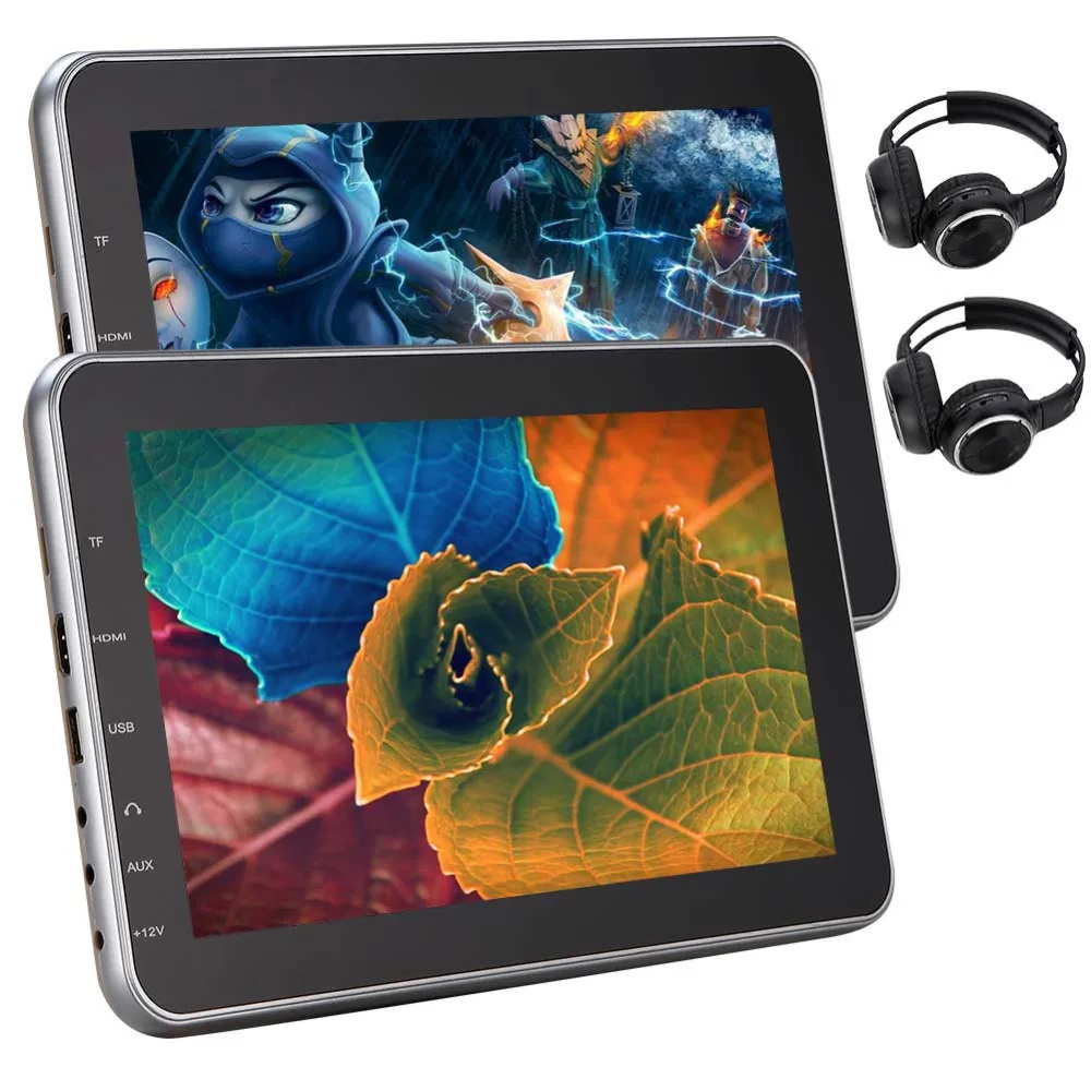 10.1'' Headrest Monitor DVD Players Two EinCar Ultra thin TFT Screens
