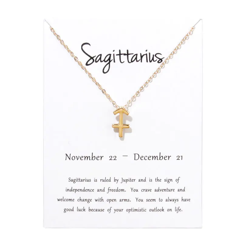 Стрелец Созвездия ожерелье кулон Aries Virgo весы Скорпион Козероги подарок на день