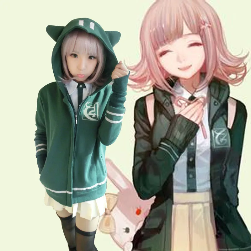 

Full Set Japanese Anime Nanami ChiaKi Danganronpa 2 Cosplay Girl School Uniform Women Sailor Suit with shirt+skirt custome