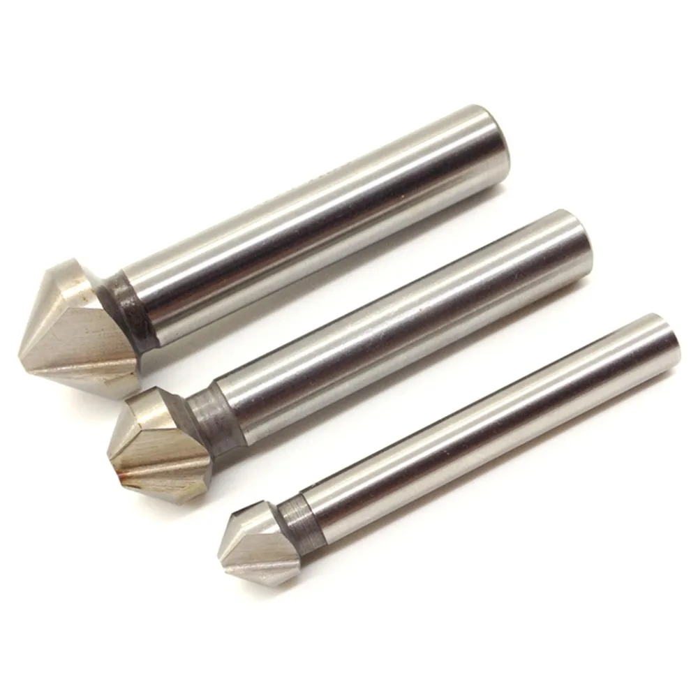

8mm/10mm/12mm 90 degree HSS Countersink Drill Bit Set Chamfer Cutter Chamfering Drilling Mill Set Drill Milling Cutting Set
