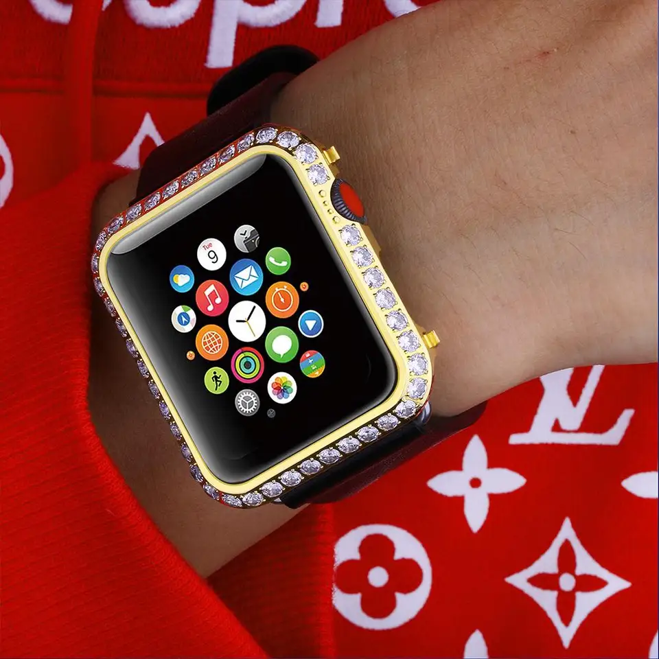 iced out apple watch 44mm