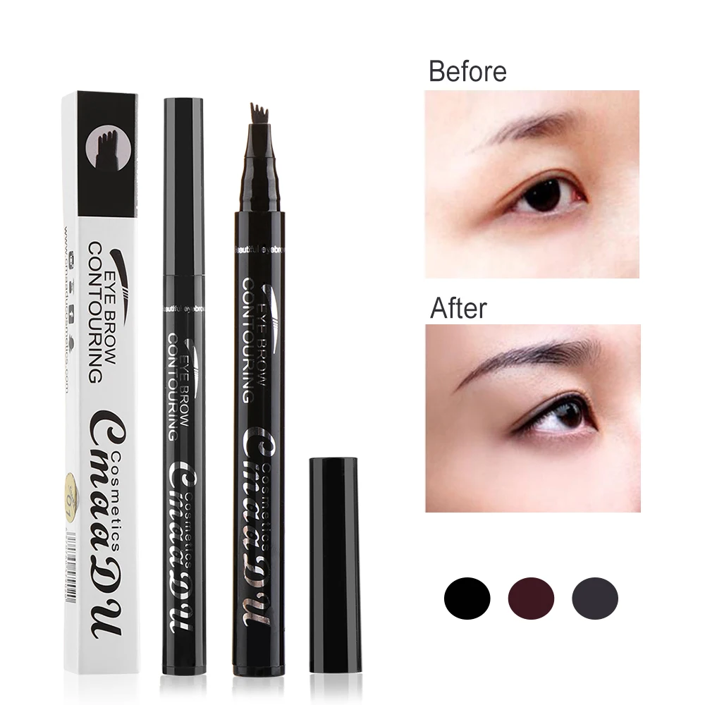 Buy 1Pcs Makeup Eyebrow Tattoo Pen Smudge proof Eyebrow Pen Waterproof Eye Brow