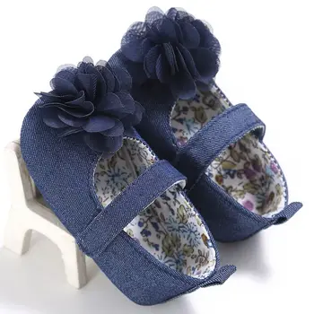 

Lovely Baby Girls Spring Autumn Baby Girls Princess Shoes Girl Kids Cute Flower Decoration Cowboy Footweat Party Shoes New