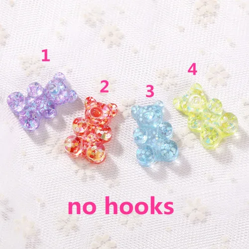 20*30mm 10pcs gummy bear flatback Resin Cabochons Scrapbook Craft Embellishments  Headwear accessories no hooks