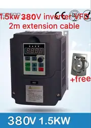 1.5kw 380 В переменной частоты vfd инвертор 3.7a Вход 3 фазы и удлинитель Окно Панель управления