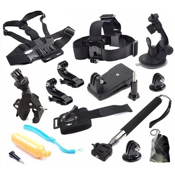 

Accessories Set 16 in 1 Chest Strap/ Tripod / Monopod for GitUp Gopro Hero /SJ4000 SJ5000/XiaoYi Sport camera Free Shipping!