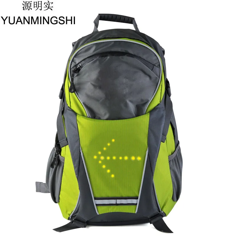 YUANMINGSHI Велоспорт 18L Светодиодный отражатель безопасности рюкзак сумка с светодиодный светоотражающий жилет с дистанционным управлением