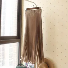 Kobykoyi Женская плиссированная юбка с высокой талией Женская длинная юбка Saias Boho Женская летняя Розовая Юбка Saia Longa Falda Jupe