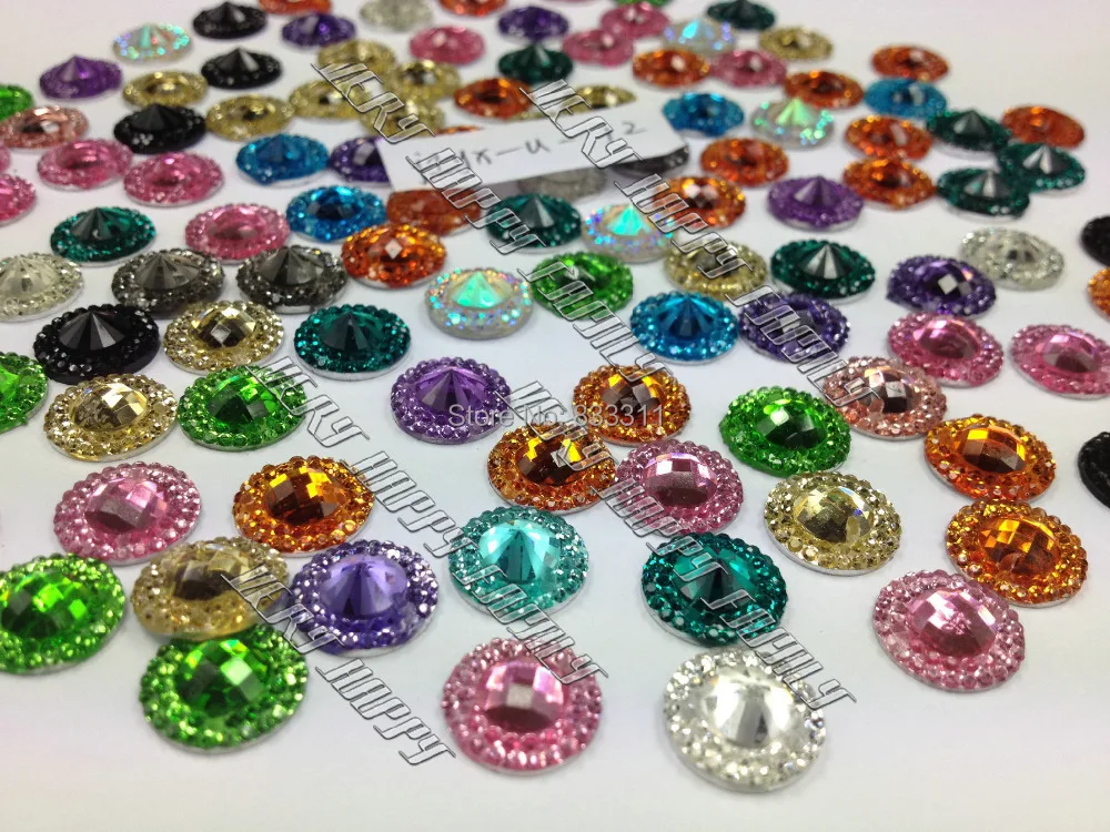 Buy wholesale Big Discount 12mm Mixed Color 300pcs Resin Loose Beads Crystals