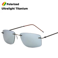 JackJad без оправы квадратный Стиль Титан Поляризованные солнцезащитные очки можно сложить Сверхлегкий вождения бренд дизайн солнцезащитные очки Oculos De Sol