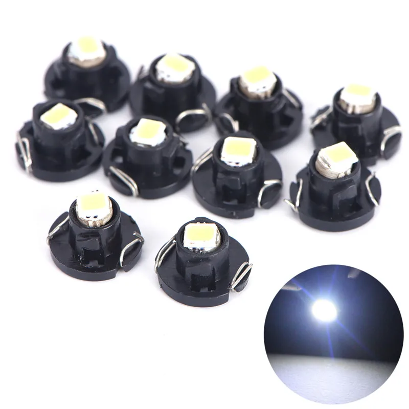 

10Pcs White Neo Wedge 1 SMD 1210 LED Car Bulbs T3 HVAC Climate Control Lights Instrument Lights