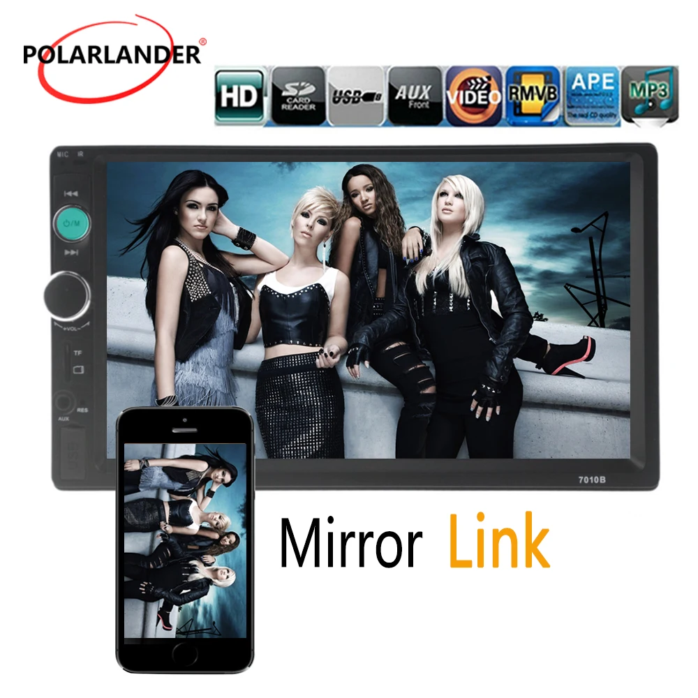 Universal 2 DIN Car Stereo MP5 Radio MP3 in Dash 7 inch HD Touch Screen Head