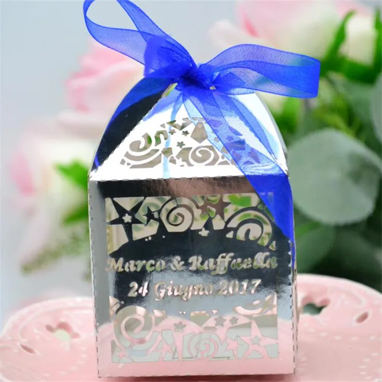 Звезда шаблон лазерная резка на заказ Свадебная подарочная коробка на Рамадан с бесплатной органзы ленты