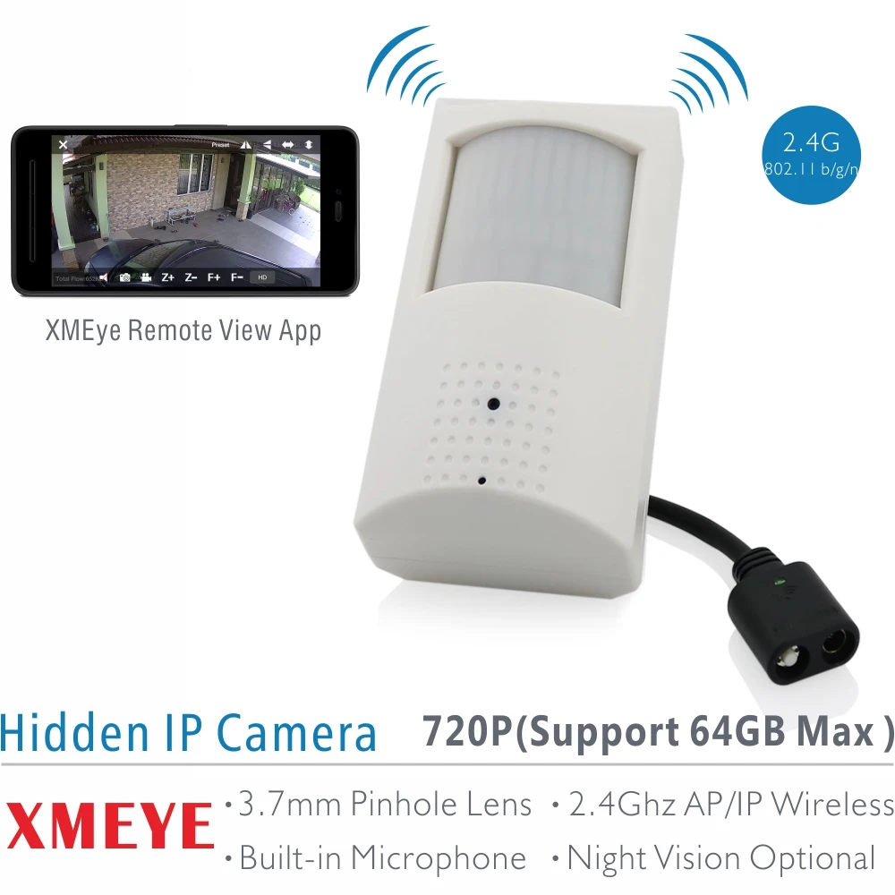 XMEYE 720P PIR Style Indoor Onvif WiFi IP Camera Built in Audio and TF Card Slot