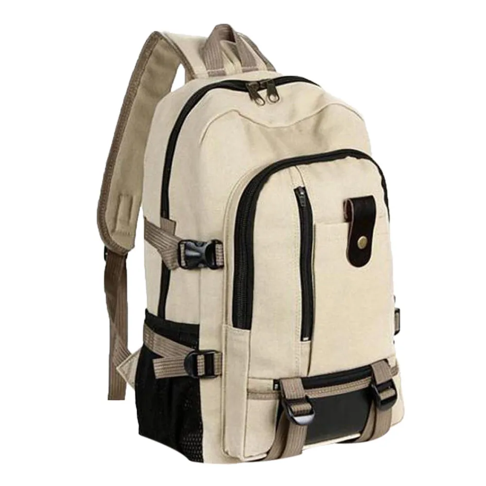 Alta calidad Mochila Unisex mujeres moda Simple de doble hombro lona Mochila viaje multifunción Mochila Alta calidad Mochila Unisex mujeres moda Simple de doble hombro lona Mochila viaje multifunción Mochila