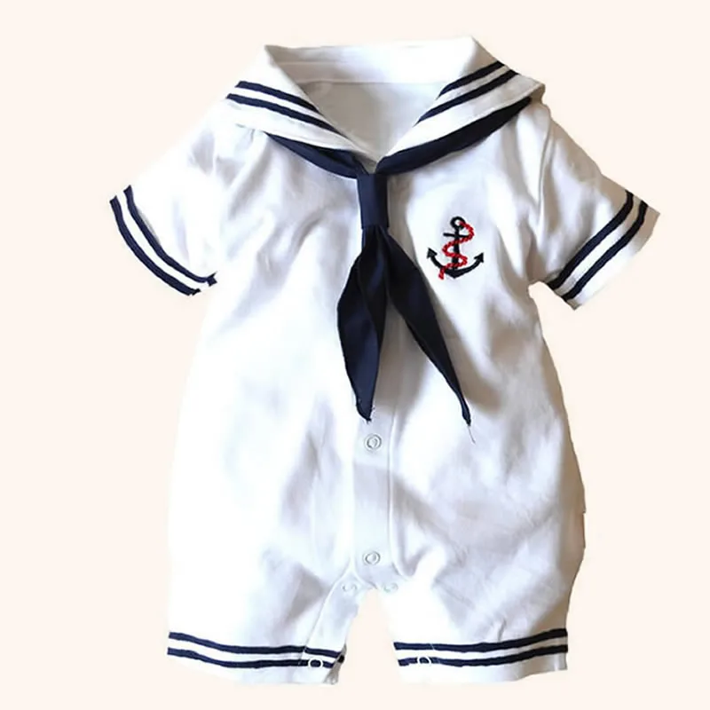 2017 Newborn baby clothes White Navy Sailor uniforms ...