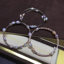 Уникальный дизайн натуральный пресноводный жемчуг браслет классический модный браслет Бижутерия Женские аксессуары, 10 шт./партия