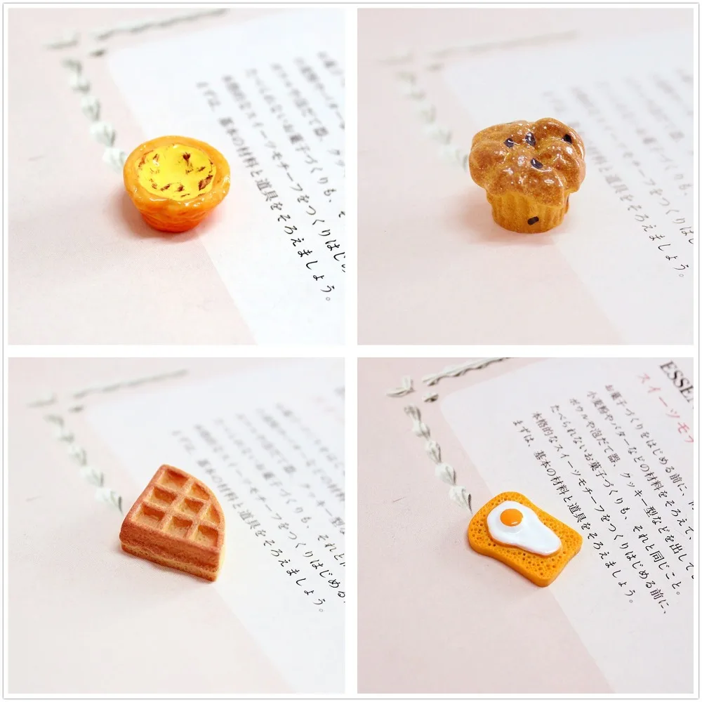 

8pcs Simulation Food Breakfast Bread Cake Miniature Pretend Play Kitchen Toys Dinner Tableware Doll House Accessories Kids Gift