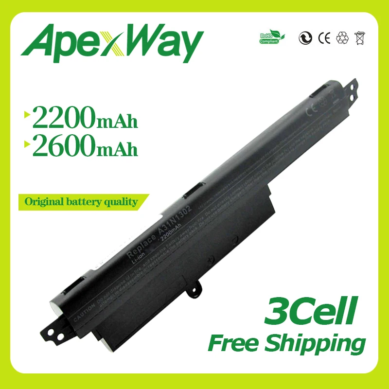 Apexway 11.25v Laptop Battery For ASUS X200m A31N1302 VIVOBOOK X200CA F200CA A31LM9H AR5B125 Apexway 11.25v Laptop Battery For ASUS X200m A31N1302 VIVOBOOK X200CA F200CA A31LM9H AR5B125