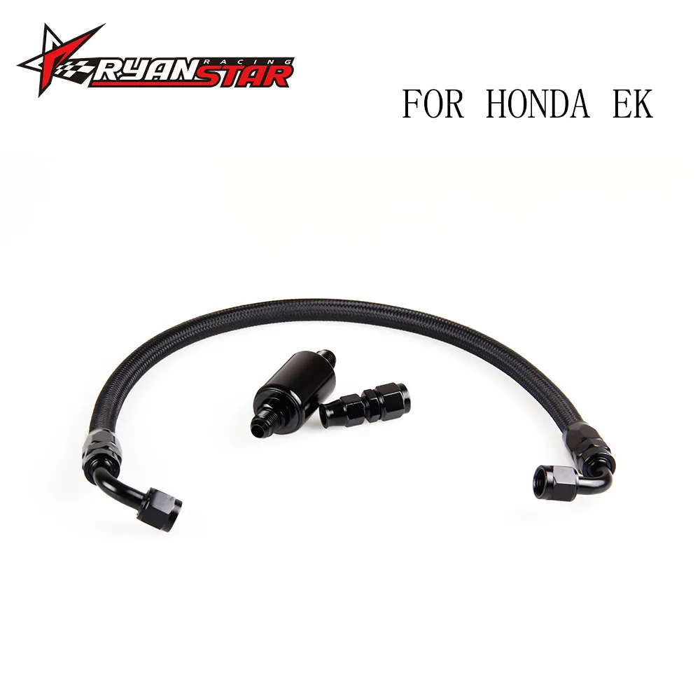 BK Tucked Fuel line fittings Kit Inline Filter for Honda Civlc 96 00 EK