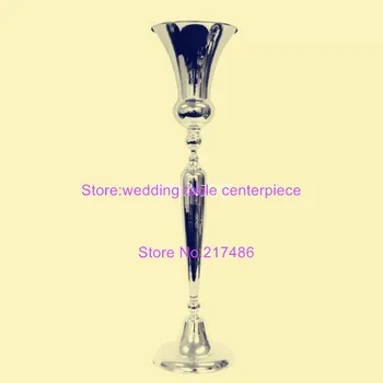 

(within 30 days can out order ) tall sliver artificial mental flower stands wholesale for wedding table centerpiece decoration
