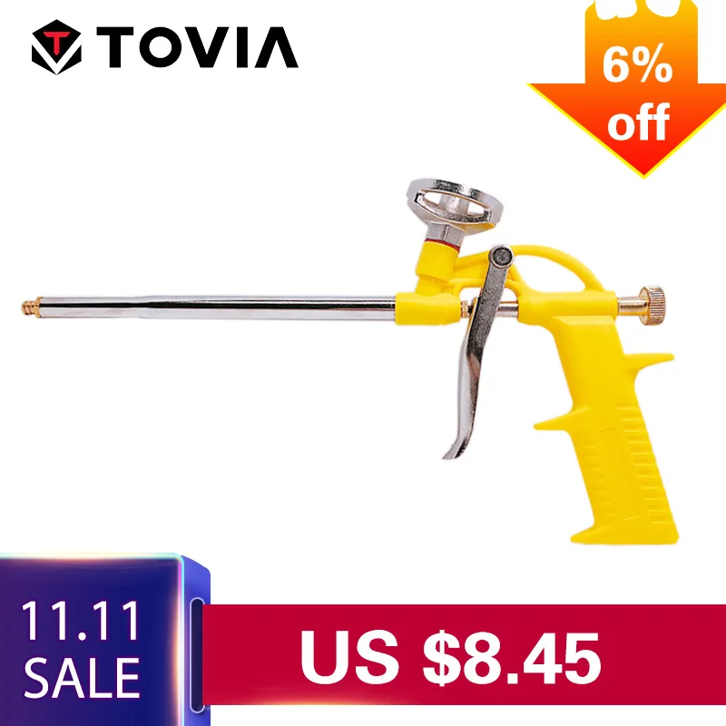 TOVIA Free Shipping Foam Expanding Spray Gun Sealant Dispensing PU Insulating Applicator Tool Spray Foam Gun цена TOVIA Free Shipping Foam Expanding Spray Gun Sealant Dispensing PU Insulating Applicator Tool Spray Foam Gun цены онлайн