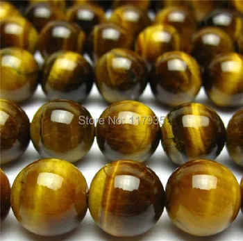 

Wholesale 15" A+ 4-14mm Natural Yellow Tigereye Hot sell Beads fashion jewelry making on sale all with tiger eye