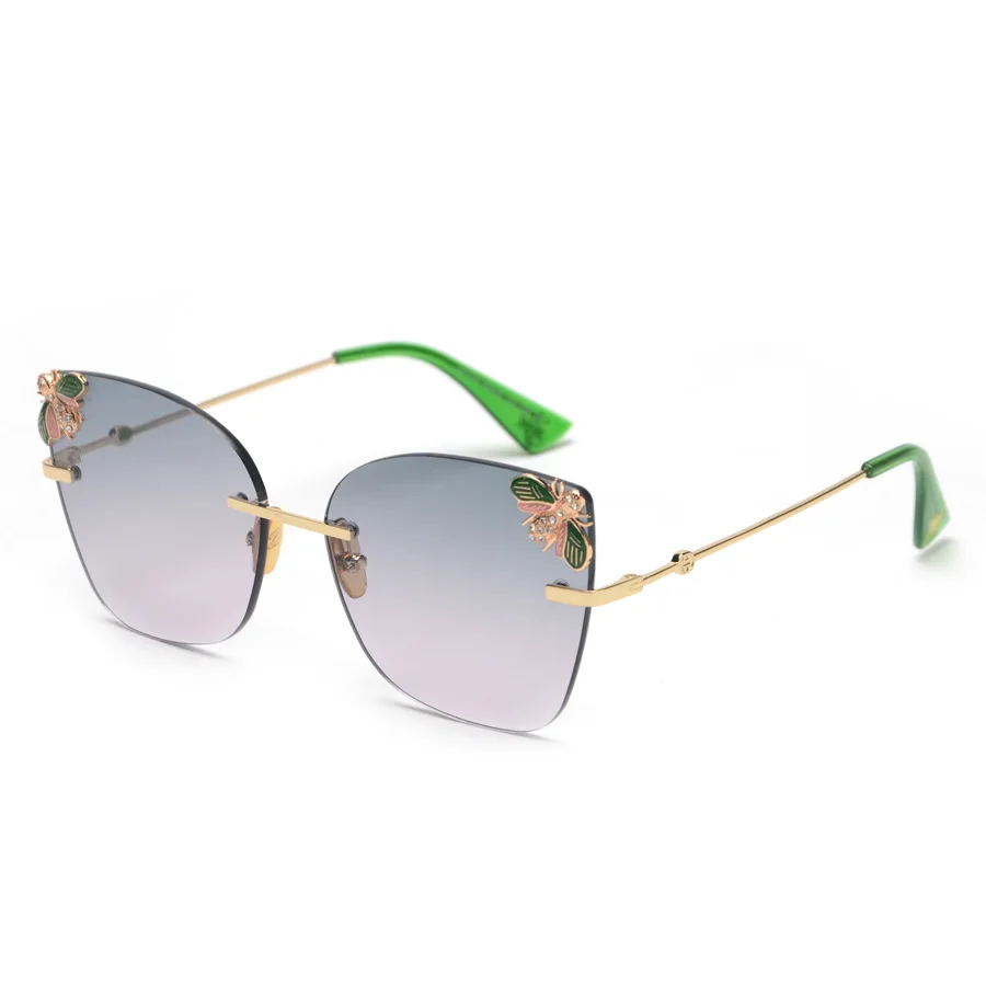 PAWXFB 2019 New Rimless Gradient Sunglasses Women Retro Summer Sun Glasses Female Vintage Shades UV400 PAWXFB 2019 New Rimless Gradient Sunglasses Women Retro Summer Sun Glasses Female Vintage Shades UV400